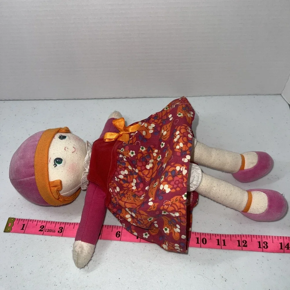 Corolle Poupée 2012 French Soft Plush Rag Doll In Colorful Dress HTF Rare 13